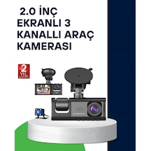 Üç Kameralı Araç Kamerası Full Hd Gece Görüş G-sensör 56135083