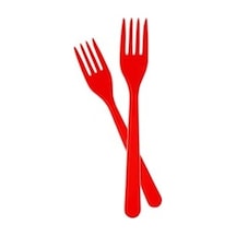 Plastik Çatal 25li -Kırmızı-