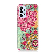 Samsung Galaxy A53 Uyumlu Tribal Mandala Çiçek Desenli Silikon Kılıf
