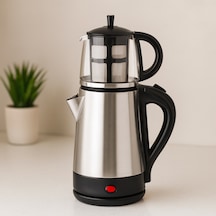 Elektrikli Cam Demlikli Çay Seti 1.7l+0.7l 1600w