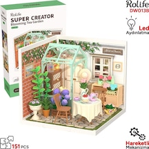 Rolife Dw013b Çiçek Açan Çay Bahçesi Blooming Tea Garden Dıy Minyatür Maket Model Set Mini Dollhouse 3d Model Kit Detaylı Dekoratif Hobi Seti 3d Puzzle Tiny House