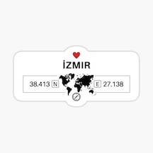 Izmir 2 Gps Harita Sticker Oto Araba Yapıştırma 17Cm