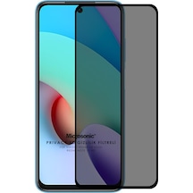 Microsonic Xiaomi Redmi 10 2022 Privacy 5d Gizlilik Filtreli Cam Ekran Koruyucu Siyah