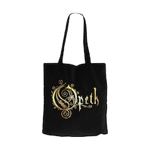 Opeth Logo Classic Siyah Kanvas Bez Çanta Siyah