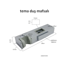Tema Duş Mafsalı Fiskiye Oturağı Banyo Duş Seti Kare Model