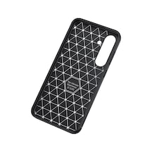 Samsung Uyumlu Galaxy S25 Fe Kılıf Karbon Görünümlü Silikon Kapak