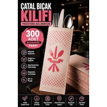 Lwc Çatal Kaşık Bıçak Kılıfı 300 Adet Hijyenik Tek Kullanımlık Servis Kılıfı Gıda Temasına Uygun Restoran Kafe Catering