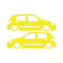 Basık Hyundai Getz Basık Sticker 17x17 Cm Sarı