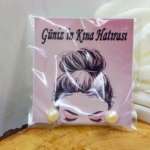 Hayaller Dükkanı İnci Küpe Kişiye Özel Baskılı Söz Nişan Nikah Kına Hediy 30 Adet