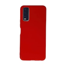 Vivo Y11s Uyumlu Kılıf Nano İçi Kadife Silikon - Kırmızı