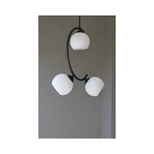 Spor Modern Opal Camlı Sarkıt Avize Siyah