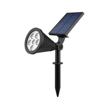 7w Solar Led Bahçe Armatürü Amber Işık Güneş Enerjili Kazıklı & Duvar Montajlı Çim Aydınlatma Lambası 7 Led, Ip65, 90 Lümen, 140x270x95 Mm Açık Lacivert
