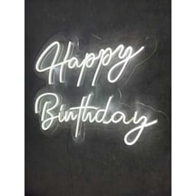 Happy Birthday Doğum Günü Neon Yazı Tabela Dekoratif Işık Organizasyon Arka Plan Aydınlatma Neon
