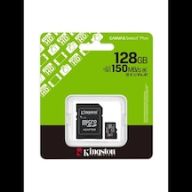Kıngston Sdcs3/128gb, Canvas Select Plus Gen3 A1, 100mb/s, Microsd Kart Bellek Sd Adaptörlü