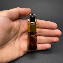 Amber Cam Damlalıklı Şişe Sepet Model Metalik Kapak 5 ML