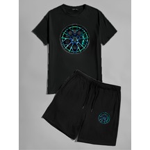 Flood Of Style Özel Jant Baskılı Kısa Kollu T-shirt Siyah