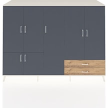 Kronos Dolap 12 Raflı 2 Çekmeceli 7 Kapaklı 220x59x163 Aytaşı-ant Aytaşı-antrasit/çam