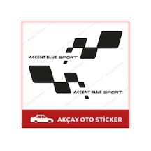 Accent Blue Sport Sticker Accent Blue Sticker Hyundai Oto Sticker
