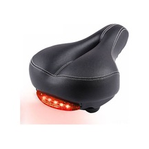 Yuntech01 Gece Sürüşleri İçin Led Aydınlatmalı, Konforlu Ve Geniş Bisiklet Sele Siyah Siyah