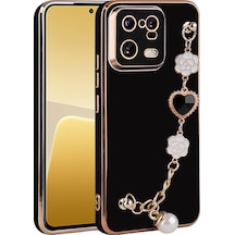 Mi 13 Pro Kılıf El Tutamaçlı Kamera Korumalı Klfs Taka Silikon Kapak - Siyah Siyah