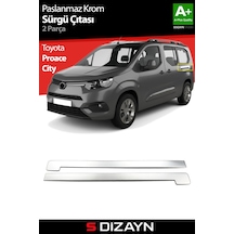 S-dizayn Toyota Proace City Krom Sürgülü Kapı Çıtası 2 Prç 2019 Üzeri A+ Kalite