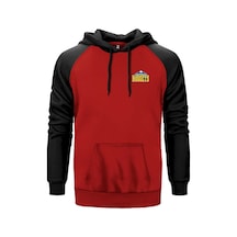 Denver Nuggets Logo Kırmızı Renk Reglan Kol Sweatshirt Kırmızı