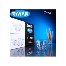 Rayan Cono 6'lı Büyük Cam Kase Standart
