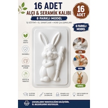 16 Adet Alçı Kalıbı , 8 Farklı Model Seramik Kalıbı , Iş Eğitimi, El Sanatları