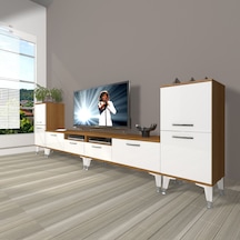 Decoraktiv Eko 9200 Mdf Silver Tv Ünitesi Tv Sehpası Ceviz - Beyaz