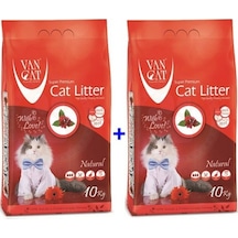 Vancat Kokusuz Topaklaşan İnce Taneli Bentonit Kedi Kumu 2 x 10 KG