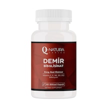 Q Natura Series Demir Bisglisinat 60 Bitkisel Kapsül