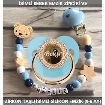 Sahi Aksesuar İsimli Bebek Emzik Zinciri ve İsimli Bebek Silikon Emzik BEZYI286 Bordo - Pembe