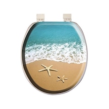 Comfort Lüks Klozet Kapağı Beyaz Deniz Yıldızı Desen