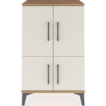 Arges Komodin 2 Raflı 4 Kapaklı 60x30x96 Çam-aytaşı Çam