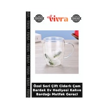 Özel Seri Çift Cidarlı Çam Bardak Ev Hediyesi Kahve Bardağı Mutfak Gereci Çok Renkli