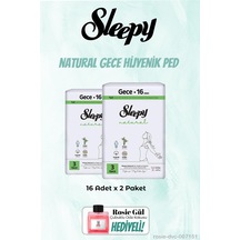 Sleepy 2'li Natural Gece 16'lı Hijyenik Ped Ve Rosie Oda Kokusu