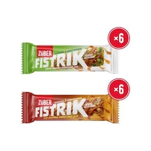 Fıstrık Antep Fıstıklı Kuruyemiş Bar 23g X 6 Adet + Fıstrık Yer Fıstıklı Kuruyemiş Bar 30g X 6 Adet