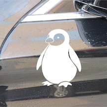 Sevimli Penguen Sticker 2 Parça Beyaz 12 16 Cm