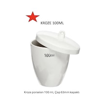 Kroze Porselen Kapaklı Çap 63mm, 100 Ml Kroze