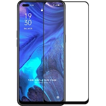 Oppo Reno 4 Siyah 5D Tam Kaplayan Ekran Koruyucu Cam