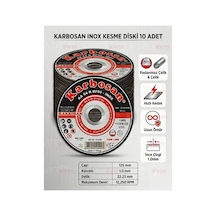 Inox Paslanmaz Çelik Kesme Diski 125x1.0x22.23 Mm 10 Adet