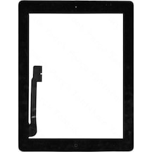 Apple Uyumlu   iPad  4 A1458 Butonlu Dokunmatik Siyah