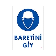 Znv Zenvia Mey İthalat Baret Giy Uyarı Levhası 25x35 Kod:23 Znv2025 Cmn