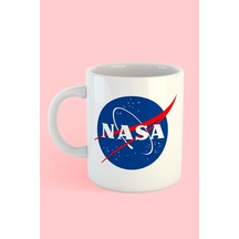 Nasa Logo Baskılı Kahve Kupası Beyaz