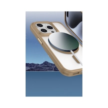 Apple Uyumlu   iPhone 15 Pro Max Kılıf Enka Magsafe Silikon Kılıf - Desert