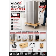 Staxx 200ael 200 Kg Katlanır Taşıma Arabası Taşıma Arabası Koli, Paket, Çuval Beyaz Eşya Taşıma