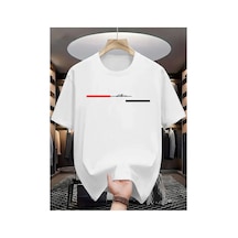 Tarzsokak Unisex Baskılı Oversize Beyaz
