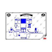 Fiat Ducato 2007- 2020 Torpido Konsol Trim Göğüs Maun Kaplama Set 29 Parça Mavi