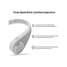 Novahub 3 Hızlı, 360 Esinti, 16 Saat Şarjlı Boyunsuz Fan - Taşınabilir Beyaz Beyaz