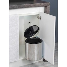 Starax S-2251 Paslanmaz Çöp Kovası Krom Dolap İçi 10 Litre